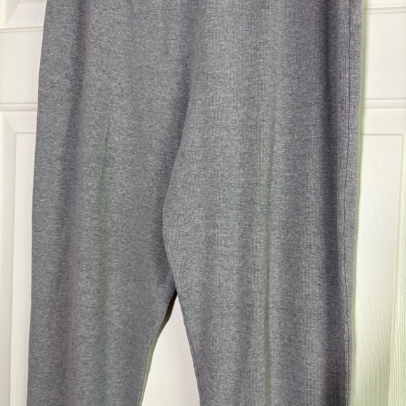 Green Cotton Sustainable Lounge Pants Medium Gray Ribbed Pull On Denmark Granola - Picture 8 of 8